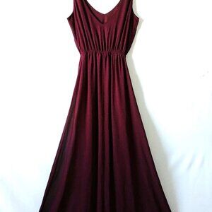 Show Me Your Mumu Women's Burgundy Sleeveless Kendall Maxi Dress Size Large
